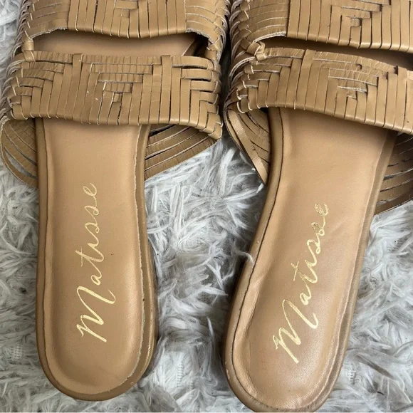 ANTHROPOLOGIE MATISSE WOVEN EAST END SLIDES SLIP ON MULES SZ 9 NEUTRAL - Picture 16 of 16